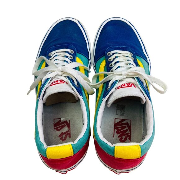 Vans Old Skool Colorblock Ward Canvas Skate Shoes Mens 8 Retro Style - Picture 5 of 8